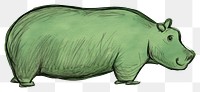 PNG  Hippo animal mammal rhinoceros. AI generated Image by rawpixel.