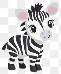 PNG  Baby zebra cartoon animal mammal. AI generated Image by rawpixel.