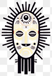 PNG  African tribal style sun representation creativity disguise. AI generated Image by rawpixel.