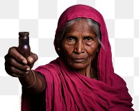 PNG Indian woman adult headscarf portrait. 