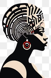 PNG  African tribal woman adult art creativity. AI generated Image by rawpixel.