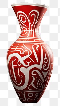 PNG  African tribal vase porcelain pottery art. AI generated Image by rawpixel.