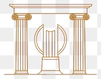 PNG Corinthian greek column architecture line creativity. AI generated Image by rawpixel.