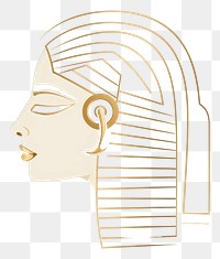 PNG Egyptian mummy portrait gold logo. AI generated Image by rawpixel.