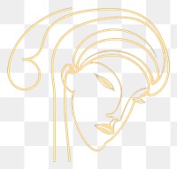PNG Goddess face gold logo creativity. AI generated Image by rawpixel.