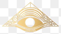 PNG Hieroglyphic eye logo symbol line. AI generated Image by rawpixel.