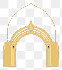PNG Islamic arch architecture gold line. AI generated Image by rawpixel.