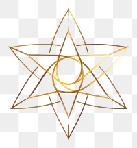 PNG Islamic star symbol line gold. AI generated Image by rawpixel.