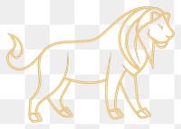 PNG Leo sign symbol animal mammal gold. AI generated Image by rawpixel.