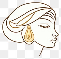 PNG Princess tirra earring jewelry drawing. 