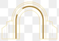 PNG Roman arch architecture line gold. AI generated Image by rawpixel.