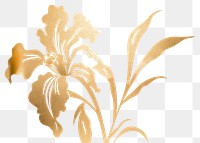 PNG  Vintage iris flower pattern plant freshness. AI generated Image by rawpixel.