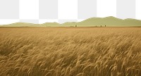 PNG  Green field landscape outdoors horizon. AI generated Image by rawpixel.