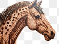 PNG Horse wooden toy sketch drawing animal. 