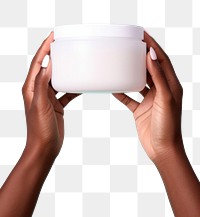 PNG Cosmetic hand holding bowl. AI generated Image by rawpixel.