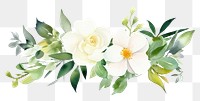 PNG  Flower plant green white AI generated Image by rawpixel
