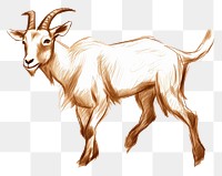 PNG Goat livestock drawing animal. 