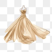 PNG Wedding gown fashion drawing sketch. AI generated Image by rawpixel.