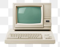 Vintage computer png, transparent background