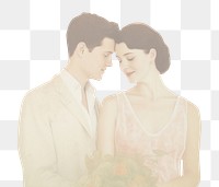 PNG riso illustration of a *wedding* couple background, retro grain effect --style 25oXOkCfyUJx --ar 3:2