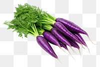 PNG  Triple purple carrots vegetable green plant. AI generated Image by rawpixel.