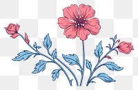 PNG Flower hibiscus pattern plant. AI generated Image by rawpixel.