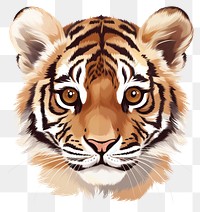 PNG  Tiger animal wildlife mammal. AI generated Image by rawpixel.