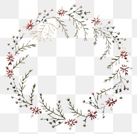 PNG Christmas wreath embroidery celebration pattern. AI generated Image by rawpixel.