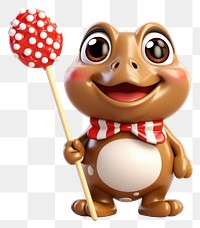 PNG  Toad representation confectionery figurine. AI generated Image by rawpixel.