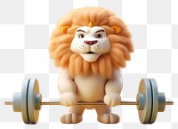 PNG  Lifting weight figurine cartoon toy. AI generated Image by rawpixel.