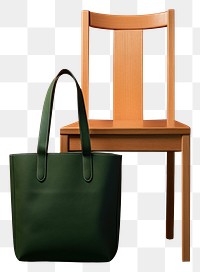 PNG Tote bag chair furniture handbag. AI generated Image by rawpixel.