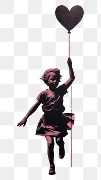 PNG A cupid balloon wall red AI generated Image by rawpixel