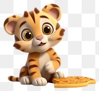 PNG Tiger cub animal toy representation. 