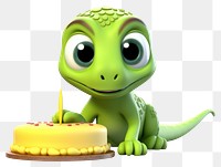 PNG  Green lizard dessert reptile food. AI generated Image by rawpixel.