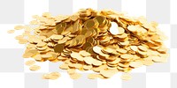 PNG A pile of gold confetti backgrounds money coin. AI generated Image by rawpixel.