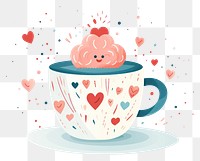 PNG Cute mug coffee refreshment creativity. AI generated Image by rawpixel.