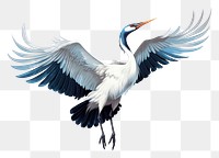 PNG Kung fu crane drawing animal flying. AI generated Image by rawpixel.