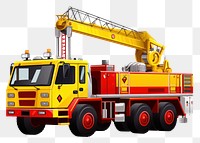 PNG Toy crane vehicle truck white background transportation. AI generated Image by rawpixel.