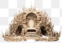 PNG Throne architecture chandelier furniture. AI generated Image by rawpixel.