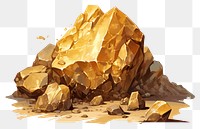 PNG Gold ore rock white background accessories. AI generated Image by rawpixel.