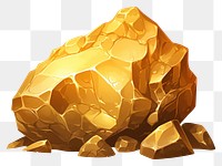 PNG Gold ore rock white background . AI generated Image by rawpixel.