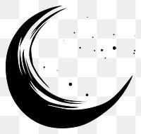 PNG Moon stroke shape outline night logo monochrome. AI generated Image by rawpixel.