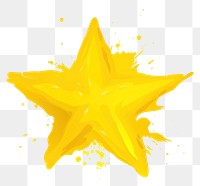 PNG Yellow star symbol white background splattered. AI generated Image by rawpixel.