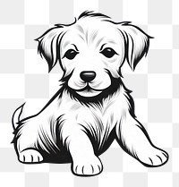 PNG Puppy drawing mammal animal. AI generated Image by rawpixel.