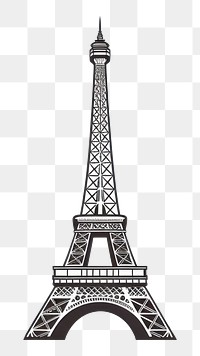 PNG Eiffel tower architecture building drawing. AI generated Image by rawpixel.