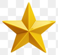 PNG 3d render yellow star symbol white background simplicity. AI generated Image by rawpixel.