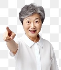 PNG A confident asian old woman adult white background copy space. AI generated Image by rawpixel.