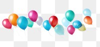 PNG  Balloons white background anniversary celebration. AI generated Image by rawpixel.