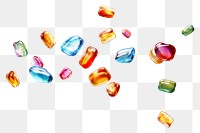 PNG  Candies gemstone jewelry pill. AI generated Image by rawpixel.