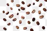 PNG  Coffee beans backgrounds white background freshness